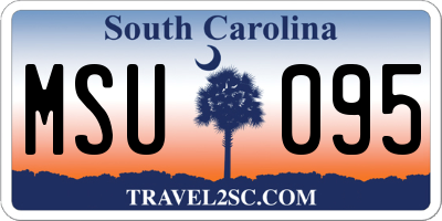 SC license plate MSU095