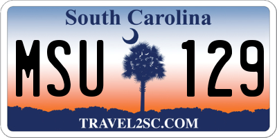 SC license plate MSU129