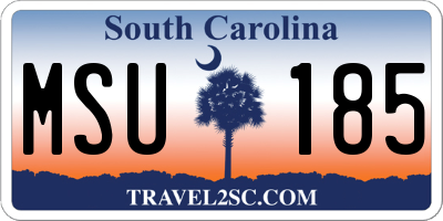 SC license plate MSU185