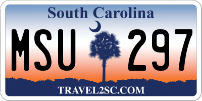 SC license plate MSU297