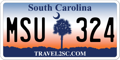 SC license plate MSU324