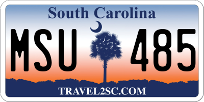 SC license plate MSU485