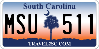 SC license plate MSU511