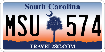 SC license plate MSU574
