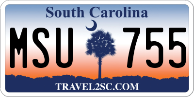 SC license plate MSU755