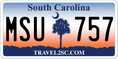 SC license plate MSU757