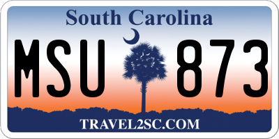 SC license plate MSU873
