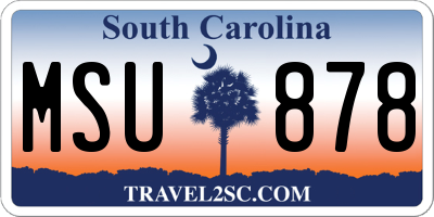 SC license plate MSU878