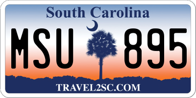 SC license plate MSU895