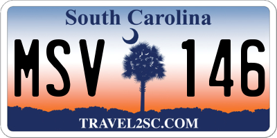 SC license plate MSV146