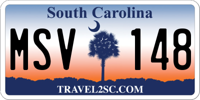 SC license plate MSV148