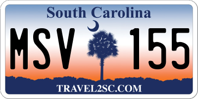 SC license plate MSV155