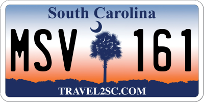SC license plate MSV161