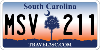 SC license plate MSV211