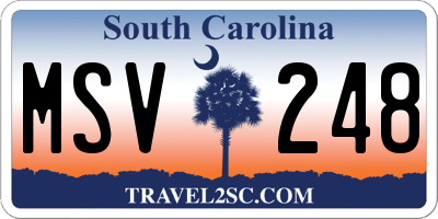 SC license plate MSV248