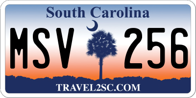 SC license plate MSV256
