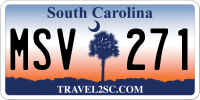 SC license plate MSV271