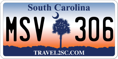 SC license plate MSV306
