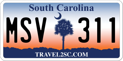 SC license plate MSV311