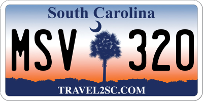 SC license plate MSV320