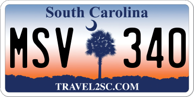 SC license plate MSV340
