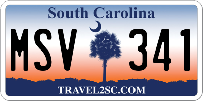 SC license plate MSV341