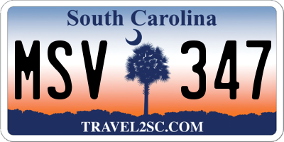 SC license plate MSV347