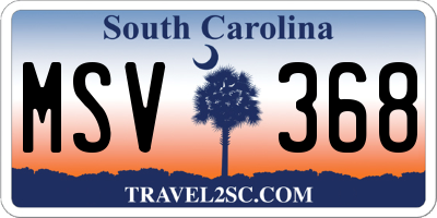 SC license plate MSV368