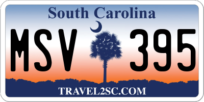 SC license plate MSV395