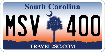 SC license plate MSV400