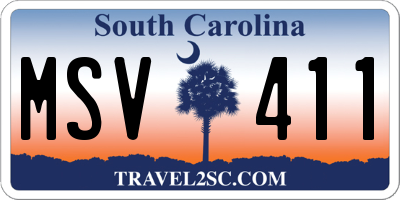 SC license plate MSV411