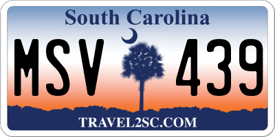 SC license plate MSV439