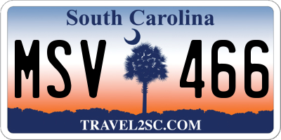 SC license plate MSV466