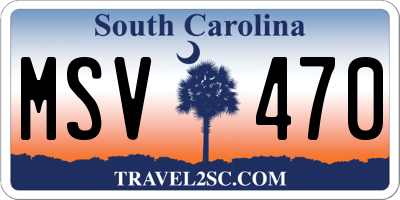 SC license plate MSV470