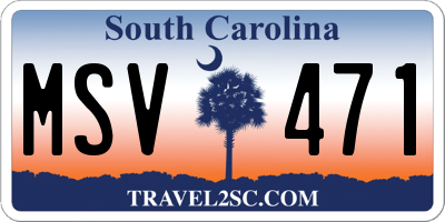 SC license plate MSV471