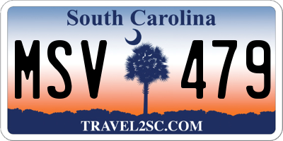 SC license plate MSV479