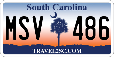 SC license plate MSV486