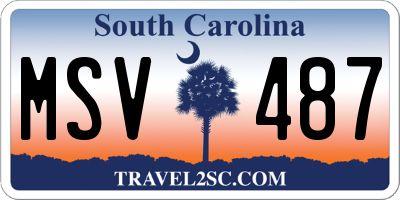 SC license plate MSV487