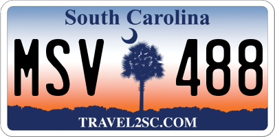 SC license plate MSV488