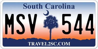 SC license plate MSV544