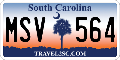 SC license plate MSV564