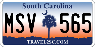 SC license plate MSV565
