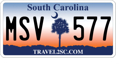 SC license plate MSV577