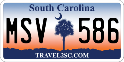 SC license plate MSV586