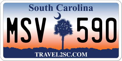 SC license plate MSV590