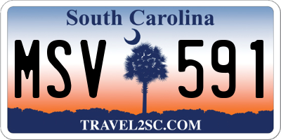 SC license plate MSV591