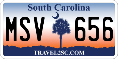SC license plate MSV656