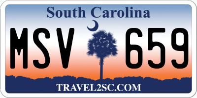 SC license plate MSV659