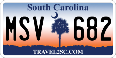 SC license plate MSV682