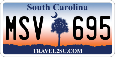 SC license plate MSV695